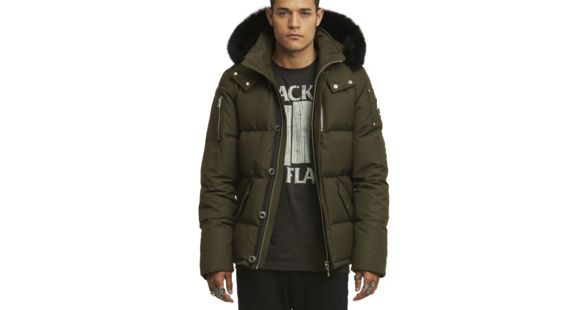 Moose Knuckles 3Q Jacket - Men's-Olive/Black Fur-Small, 426474