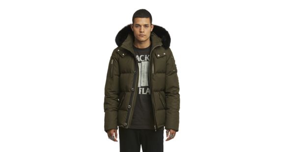 Moose Knuckles 3Q Jacket - Men's-Olive/Black Fur-2XL, MK2228M3Q-715-XXL