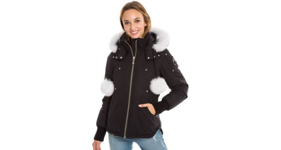 Moose Knuckles Beaver Jacket - Women's-Black-Small