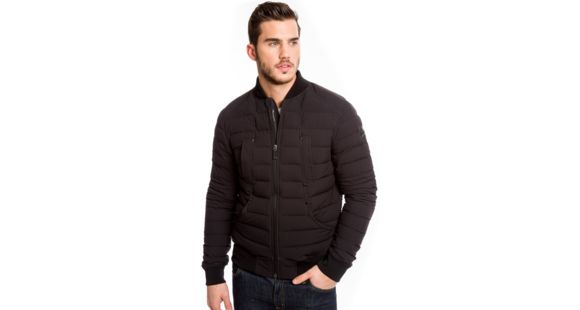 Moose Knuckles Falcon Bomber Jacket - Men's-Black-Small