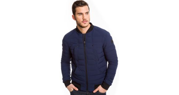 Moose Knuckles Falcon Bomber Jacket - Men's-Navy-Medium