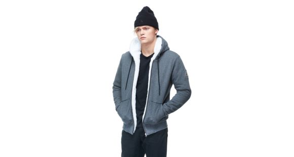 Moose Knuckles His Bunny Hoodie - Men's, Charcoal, Large, MK8600-MS-806-L