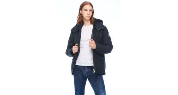 Moose Knuckles Millstream Jacket, Navy / Black Fur, L, M39MJ117N-546-L