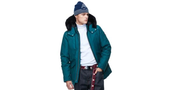 Moose Knuckles Pearson Down Jacket - Men's, Green Ash/Black Fox, Small, MK8507-MJ-740-S