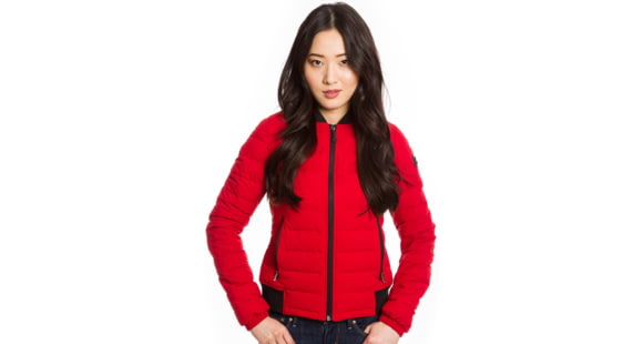 Moose Knuckles Rosedale Bomber Jacket - Women's-Red-Large