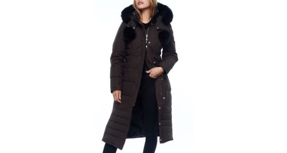 Moose Knuckles Saskatchewan Parka - Women's, Driftwood/Black Fox, Small, MK4660-LLP-647-S