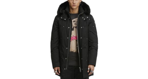 Moose Knuckles Stirling Parka, 291-Blk W Blk Fur, XXL, MK4661MP-291-XXL