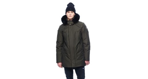 Moose Knuckles Stirling Parka - Men's, Army/Black Fur, Large, MK4661MP-775-L