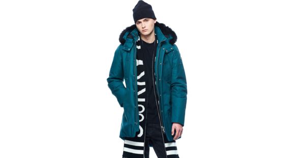 Moose Knuckles Stirling Parka - Men's, Ash Green/Black Fox, Medium, MK4661-MP-740-M