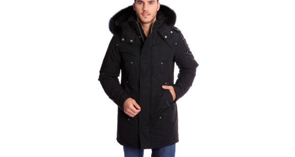 Moose Knuckles Stirling Parka - Men's-Black/Black Fur-X-Small
