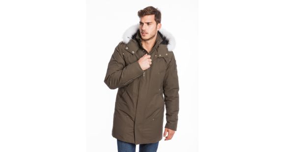 Moose Knuckles Stirling Parka - Men's-Camo/Black Fur-X-Large