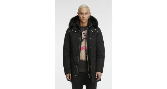 Moose Knuckles Stirling Parka, 291-Blk W Blk Fur, S, MK4661MP-291-S