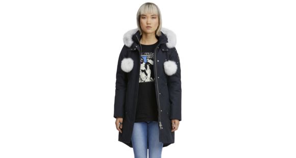 Moose Knuckles Stirling Parka - Women's-Navy-Medium