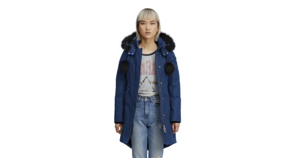 Moose Knuckles Stirling Parka Lds, Jasper Blue W Blk Fur, S, MK2003LP-455-S