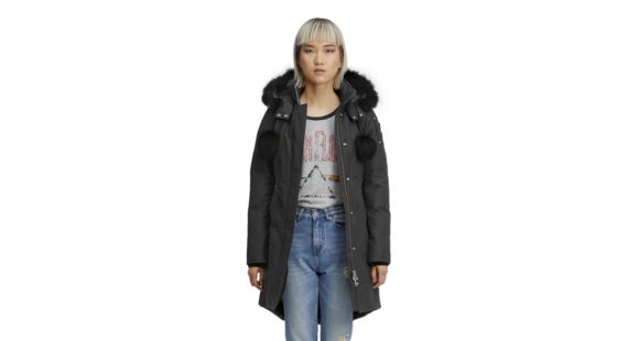 Moose Knuckles Stirling Parka Lds, Granite W Black, L, MK2003LP-256-L