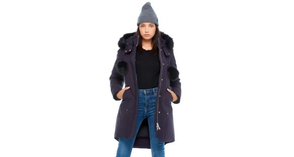 Moose Knuckles Stirling Parka Women's, Abyss / Black Fur, XS, MK2003LP-523-XS