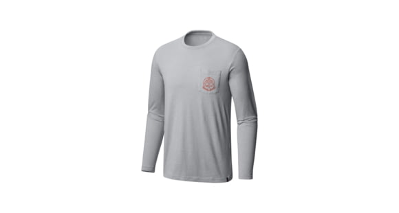 Mountain Hardwear 3 Peaks Long Sleeve Pocket T, Heather Grey Ice, XXL, 1792891064-XXL