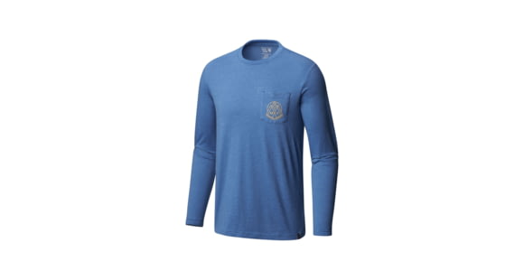 Mountain Hardwear 3 Peaks Long Sleeve Pocket T, Heather Nightfall Blue, XXL, 1792891449-XXL