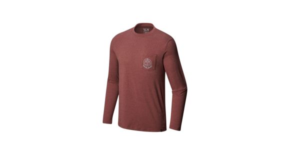 Mountain Hardwear 3 Peaks Long Sleeve Pocket T, Heather Smith Rock, XXL, 1792891603-XXL