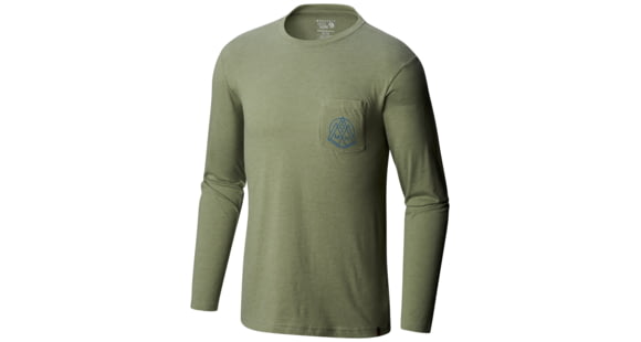 Mountain Hardwear 3 Peaks Long Sleeve Pocket T Shirt - Men's, Heather Green Fade, Small, 1792891394-S