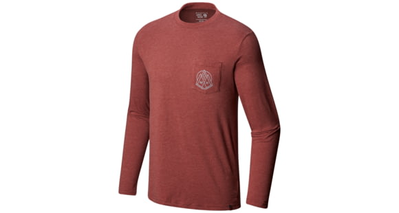 Mountain Hardwear 3 Peaks Long Sleeve Pocket T Shirt - Men's, Heather Smith Rock, Large, 1792891603-L