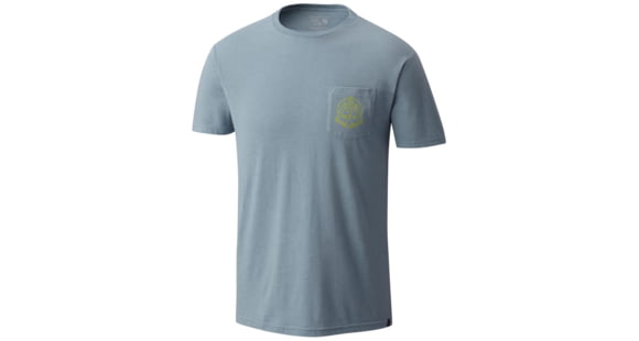 Mountain Hardwear 3 Peaks Short Sleeve Pocket T-Shirt - Men's, Heather Blue Granite, M, 1764381405-M