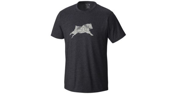 Mountain Hardwear 50 Percent Goat Short Sleeve T - Men's-Heather Black-X-Large
