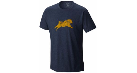 Mountain Hardwear 50 Percent Goat Short Sleeve T - Men's-Heather Hardwear Navy-XX-Large