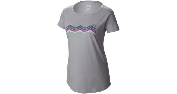 Mountain Hardwear Abstract Mountain Short Sleeve T - Women's-Heather Grey-Medium