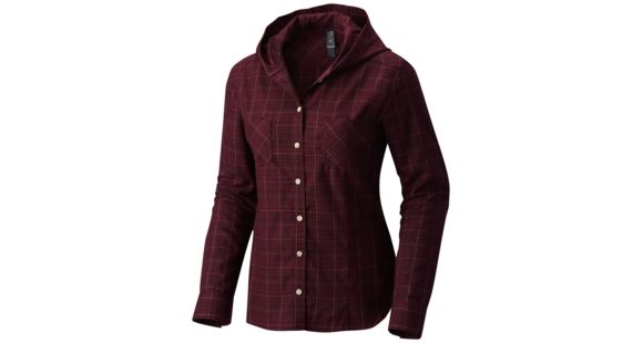 Mountain Hardwear Acadia Stretch Hooded Long Sleeve Shirt - Women's-Cote Du Rhone-Small