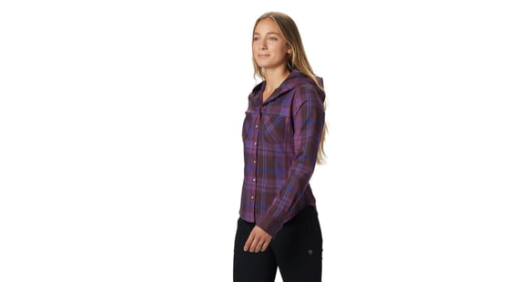 Mountain Hardwear Acadia Stretch Hooded Long Sleeve Shirt - Womens, Dark Tannin, Medium, 1732901509-M