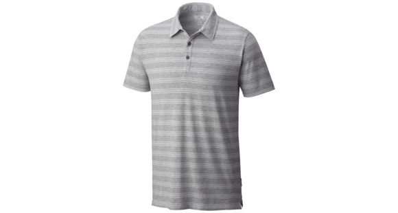 Mountain Hardwear ADL Striped Short Sleeve Polo - Men's -Heather Manta Grey-X-Large