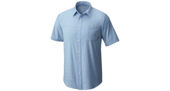 Mountain Hardwear Air Tech AC Stripe Short Sleeve Shirt-Grey Goose-Large