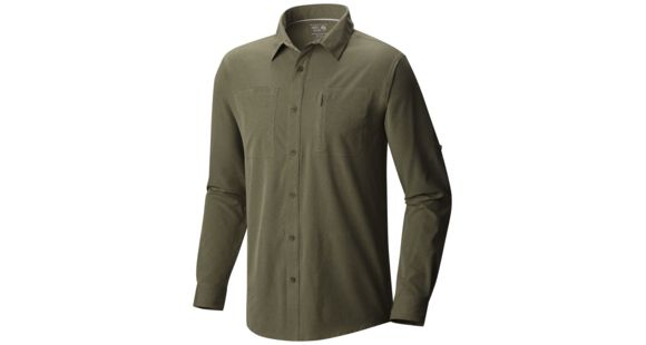 Mountain Hardwear Air Tech Long Sleeve Shirt - Men's-Stone Green-Large