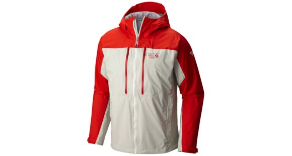 Mountain Hardwear Alpen Plasmic Ion Jacket - Men's-Fiery Red/Stone-Medium