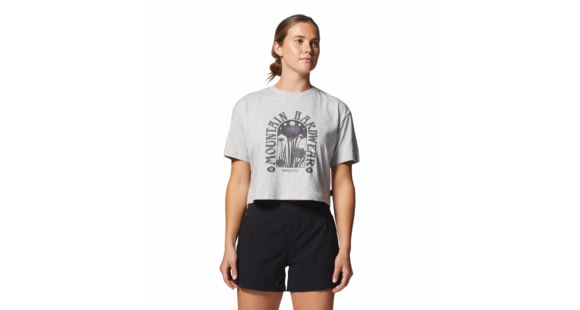 Mountain Hardwear Alpine Flowers Short Sleeve Tee - Women's, Hardwear Grey Heather, Small, 2025241057-H-S