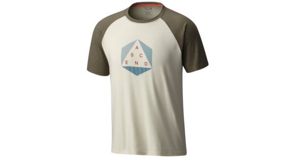 Mountain Hardwear Ascend Blocked Short Sleeve T-Heather Stone-Medium