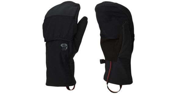 Mountain Hardwear Bandito Fingerless Glove - Men's-Black/State Orange-Small