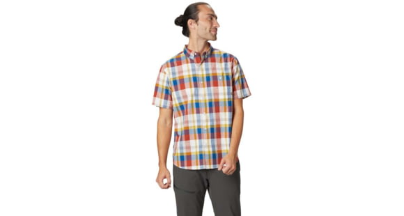 Mountain Hardwear Big Cottonwood Short Sleeve Shirt, Dark Copper, Large, 1829001838-L