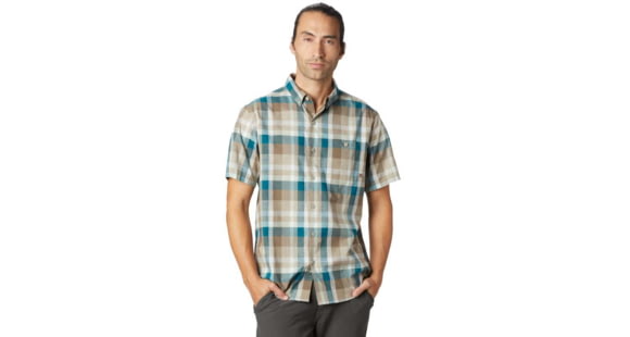 Mountain Hardwear Big Cottonwood Short Sleeve Shirt - Men's, Darklands, Large, 1829001925-L