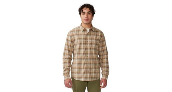 Mountain Hardwear Big Cottonwood Short Sleeve Shirt - Men's, Moab Tan Canopy Plaid, Small, 1829001214-S