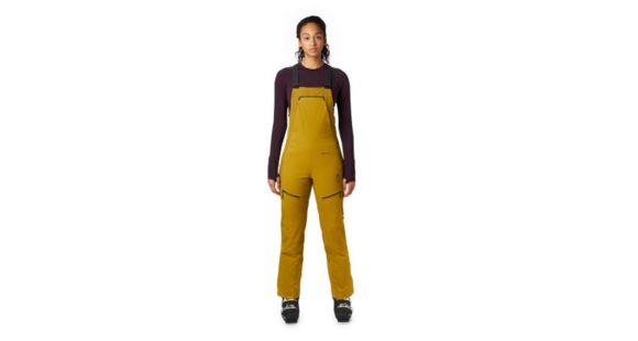 Mountain Hardwear Boundary Line Gore-Tex Insulated Bib - Women's, Dark Bolt, Large, Regular Inseam, 1850671236-L-R