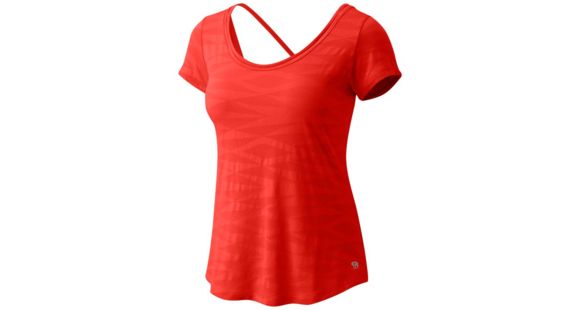 Mountain Hardwear Breeze VNT Short Sleeve T-Shirt - Women's, Fiery Red, XL, 1788091636-XL
