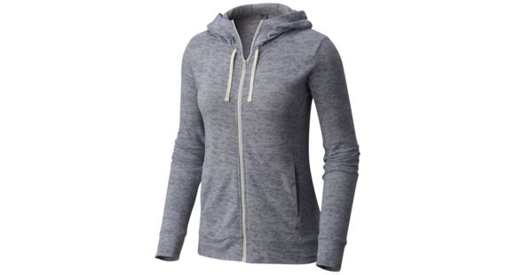 Mountain Hardwear Burned Out Full Zip Hoody - Women's, Manta Grey, S, 1708711074-S