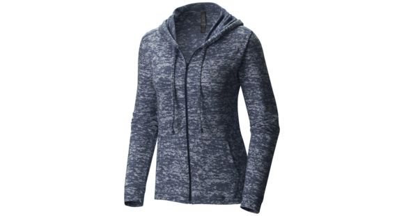 Mountain Hardwear Burned Out Full Zip Hoody - Women's-Heather Zinc-Large