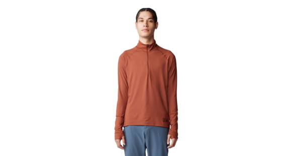 Mountain Hardwear Butter Up Half Zip Top - Men's, Iron Oxide, Large, 2084661218-L