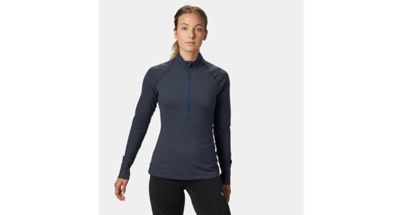 Mountain Hardwear Butterlicious Long Sleeve 1/2 Zip, Inkwell, XS, 1616101419-XS