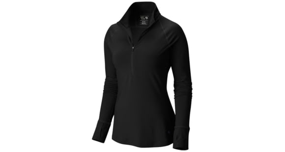 Mountain Hardwear Butterlicious Long Sleeve 1/2 Zip - Women's, Black, XS, 1616101090-XS