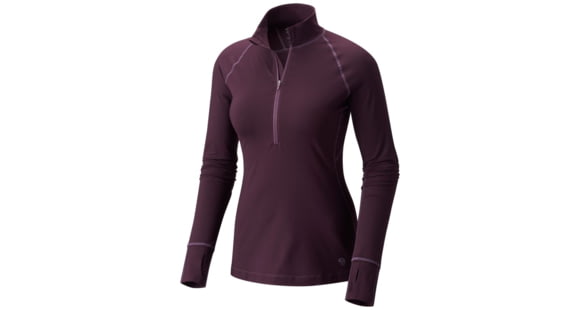 Mountain Hardwear Butterlicious Long Sleeve 1/2 Zip - Women's, Dark Tannin, XS, 1616101509-XS