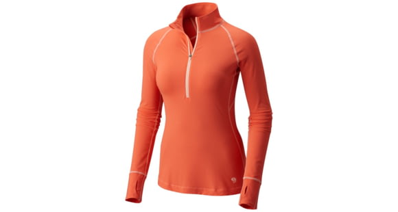 Mountain Hardwear Butterlicious Long Sleeve 1/2 Zip - Women's, Bright Ember, XL, 1616101868-XL